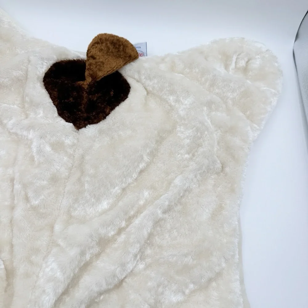 Baby Gund Red Envelope Puppy Dog Plush Blanket Lovey Silky Cream Play Mat 42643